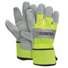 Viswerx Hi-Vis Lined Split Leather Palm Glove LG 127-11052